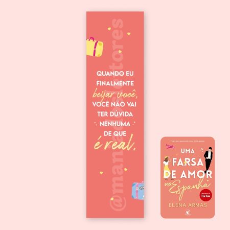 Marca Página Uma Farsa de Amor na Espanha Elena Armas