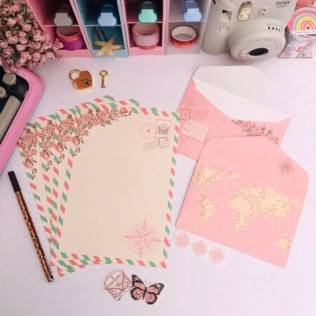 Kit Papeis de Carta com Envelopes La Palomita Viagem