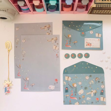 Kit Papeis de Carta com Envelopes La Palomita Pequeno Príncipe