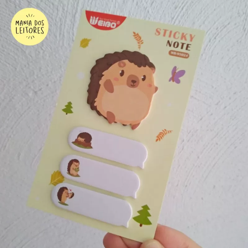 Bloco de Notas Marcador Sticky Notes Animais Fofos 80 Folhas Papel - Image 8