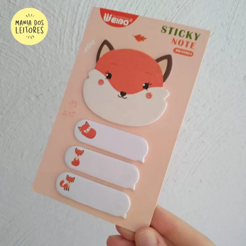 Bloco de Notas Marcador Sticky Notes Animais Fofos 80 Folhas Papel - Image 9