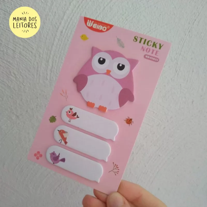 Bloco de Notas Marcador Sticky Notes Animais Fofos 80 Folhas Papel - Image 2