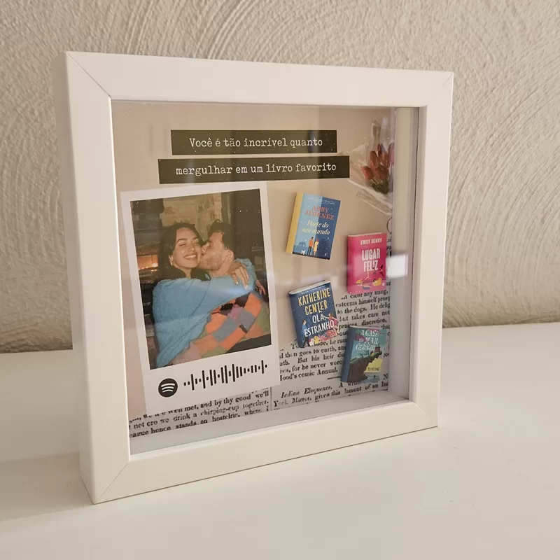 Quadro Decorativo Personalizado com Foto Mini Livros 15x15cm com vidro - Image 6
