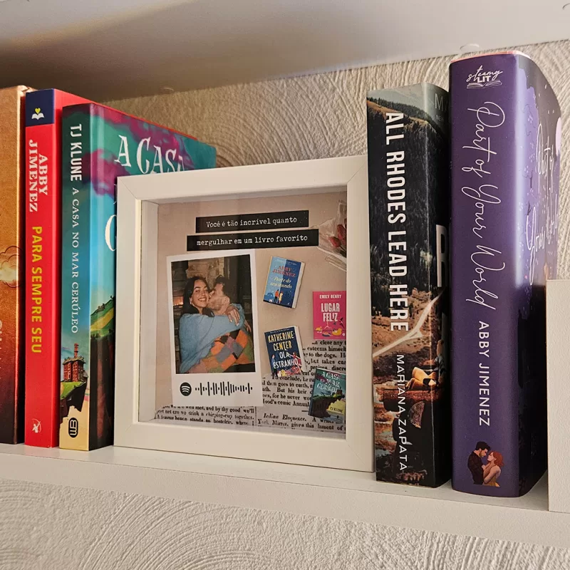 Quadro Decorativo Personalizado com Foto Mini Livros 15x15cm com vidro - Image 4