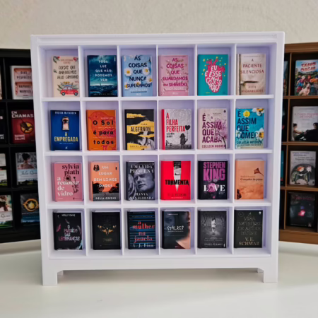 Mini Estante Para 24 Mini Livros Personalizados