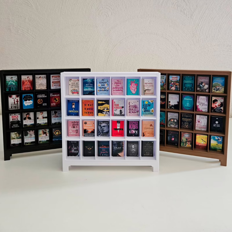Mini Estante Para 24 Mini Livros Personalizados - Imagem 3